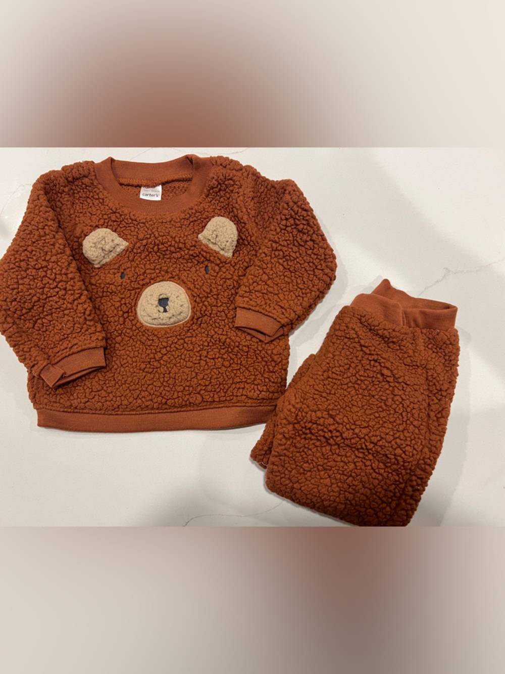 Carter's Rust Brown Teddy Sherpa Matching Set